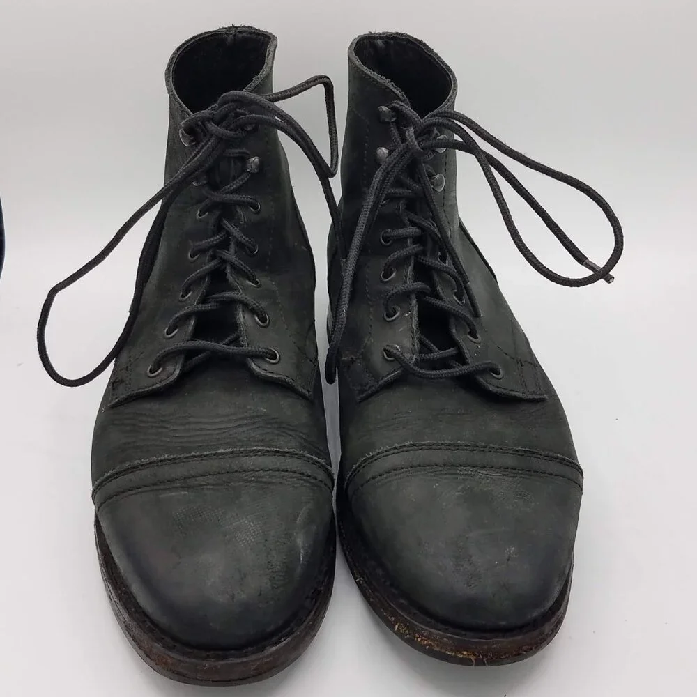 Thursday Boot Company Captain Boots Mens 10 Matte Black Leather 21035 2833 Size: